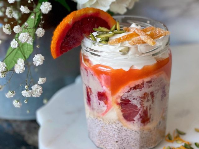 Blood Orange Overnight Oats