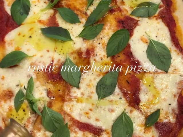 rustic margherita pizza
