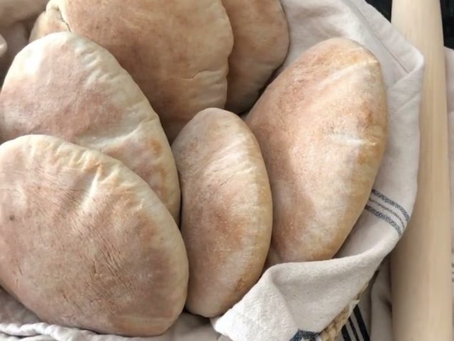 Homemade pita bread