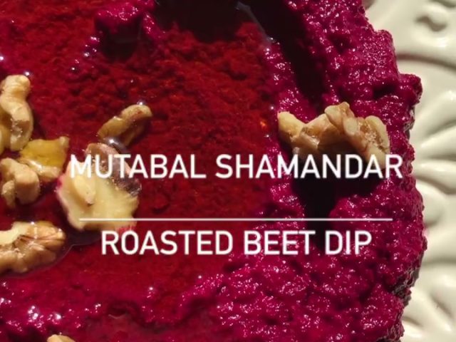roasted beat dip ~ mutabal shamandar