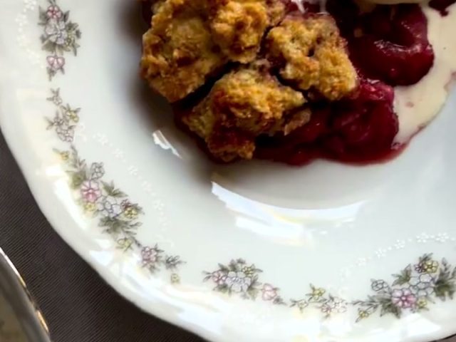 strawberry cobbler