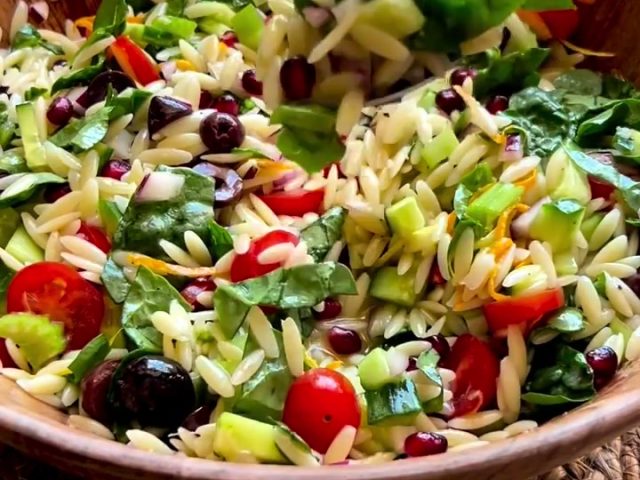 summer citrus orzo salad