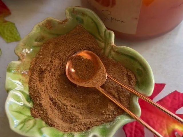 Pumpkin smoothie with pumpkin spice whipping cream