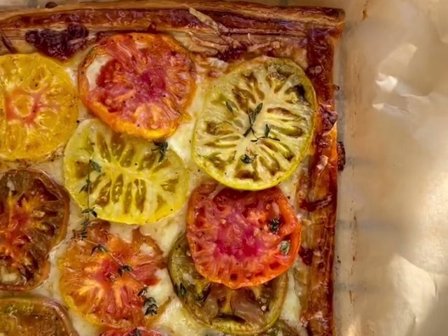 Heirloom tomato tart