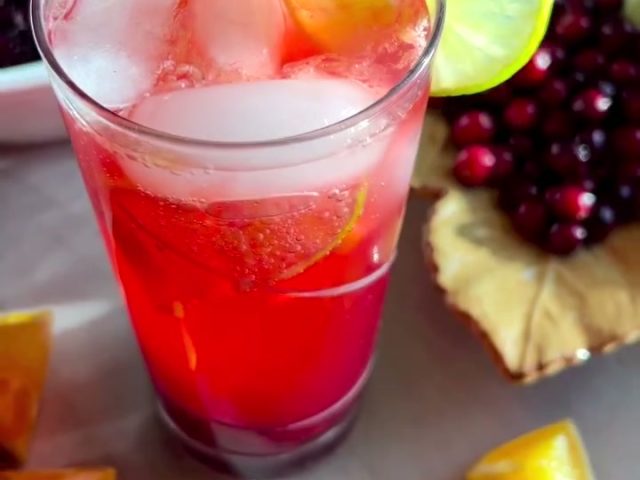 Cranberry elixir mocktail