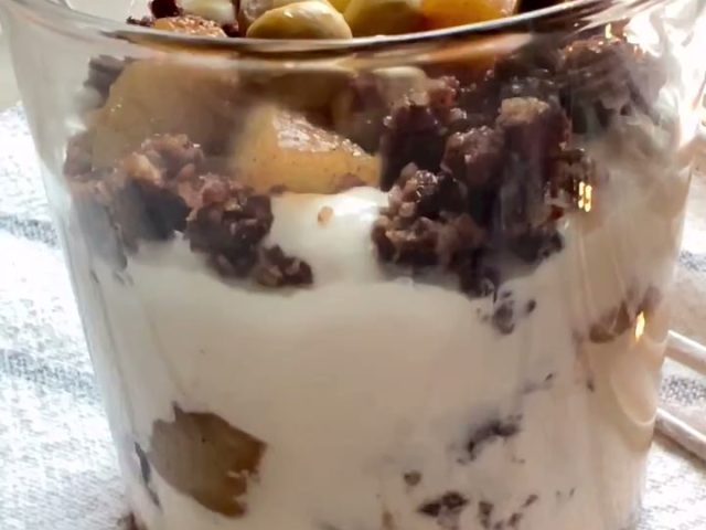 Chestnut pear parfait