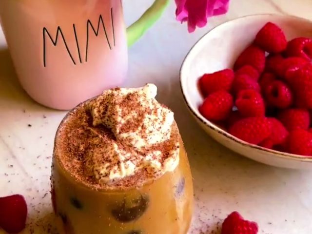 Raspberry iced coffee