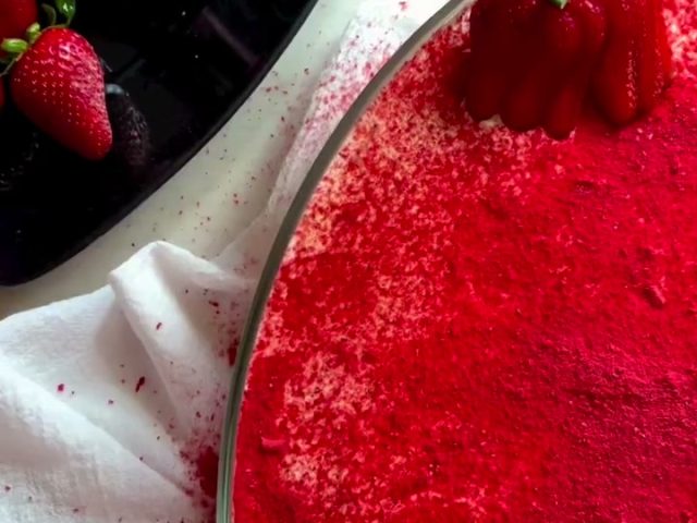 Strawberry & rose water tiramisu