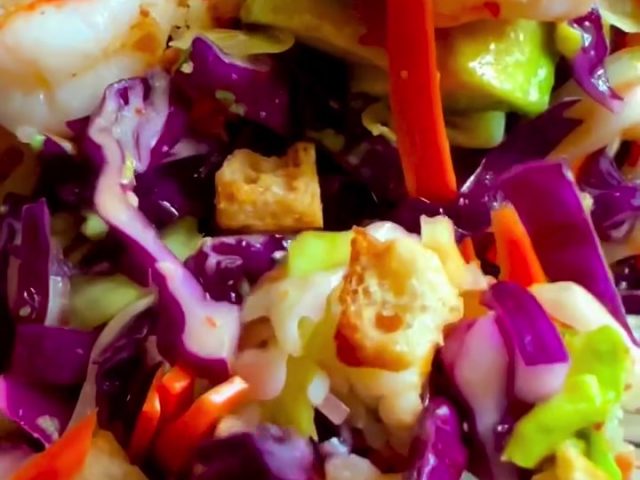 Leftover Vegetable and Shrimp Salad