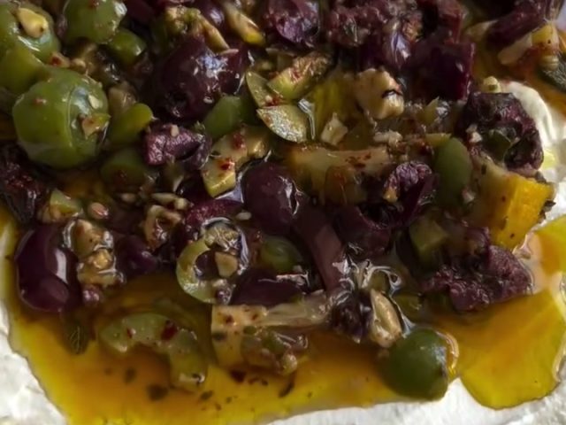 Middle eastern olive walnut tapenade