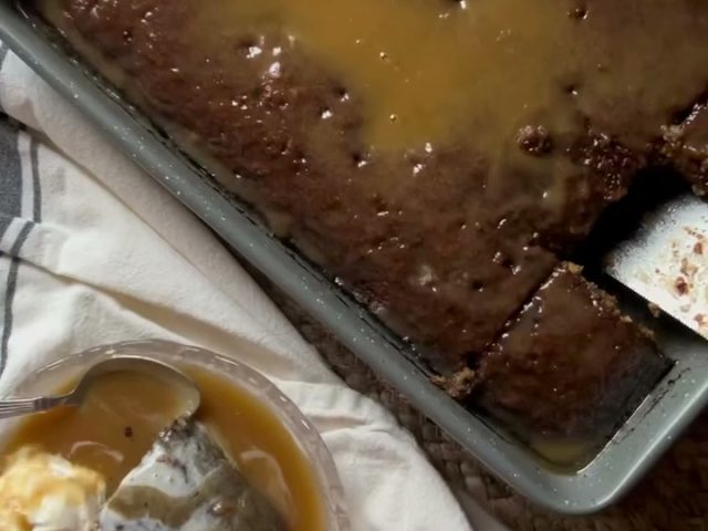Date Pudding with Butterscotch Sauce
