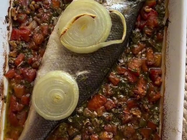 Baked Branzino