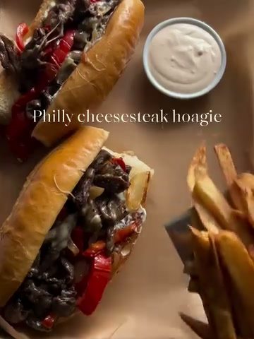 Philly cheesesteak hoagie, the name says it all