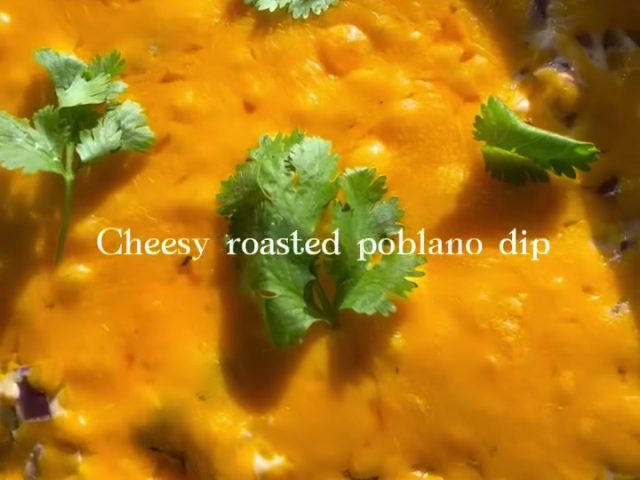 Cheesy roasted poblano dip