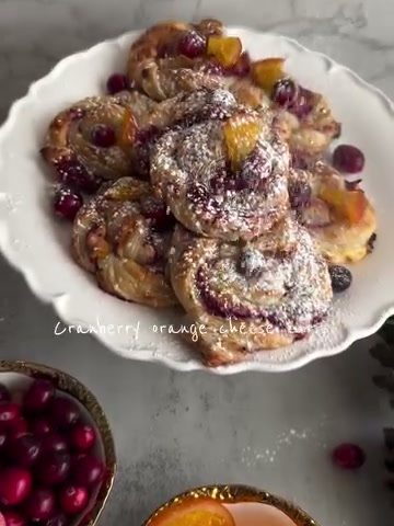 Cranberry orange cheese knots