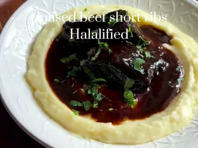 Braised short beef ribs (Halalified)