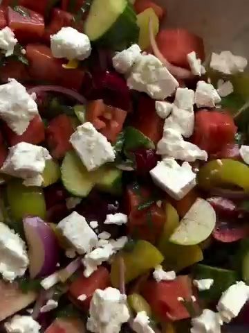 Components of the most refreshing summer salad