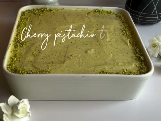 Cherry Pistachio Tiramisu