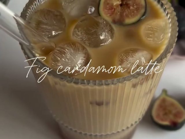 Fig cardamom latte