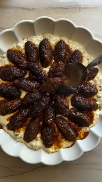 Kofta with Creamy Eggplant