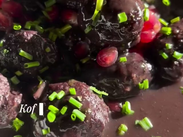 Kofta in Pomegranate Molasses