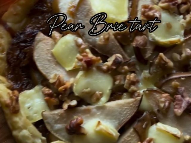 Pear Brie tart