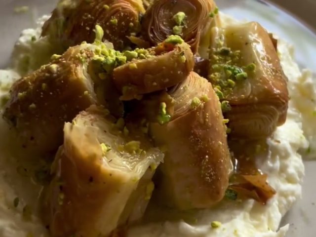 Now spread the phyllo and roll