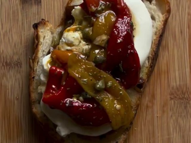 Roasted Marinated Pepper Sandwich