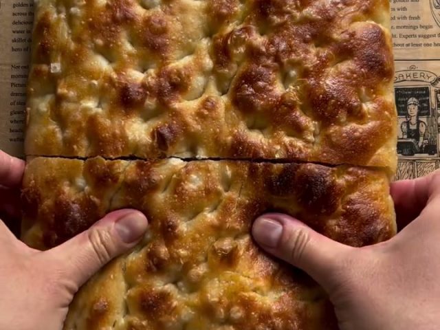 Same day sourdough focaccia