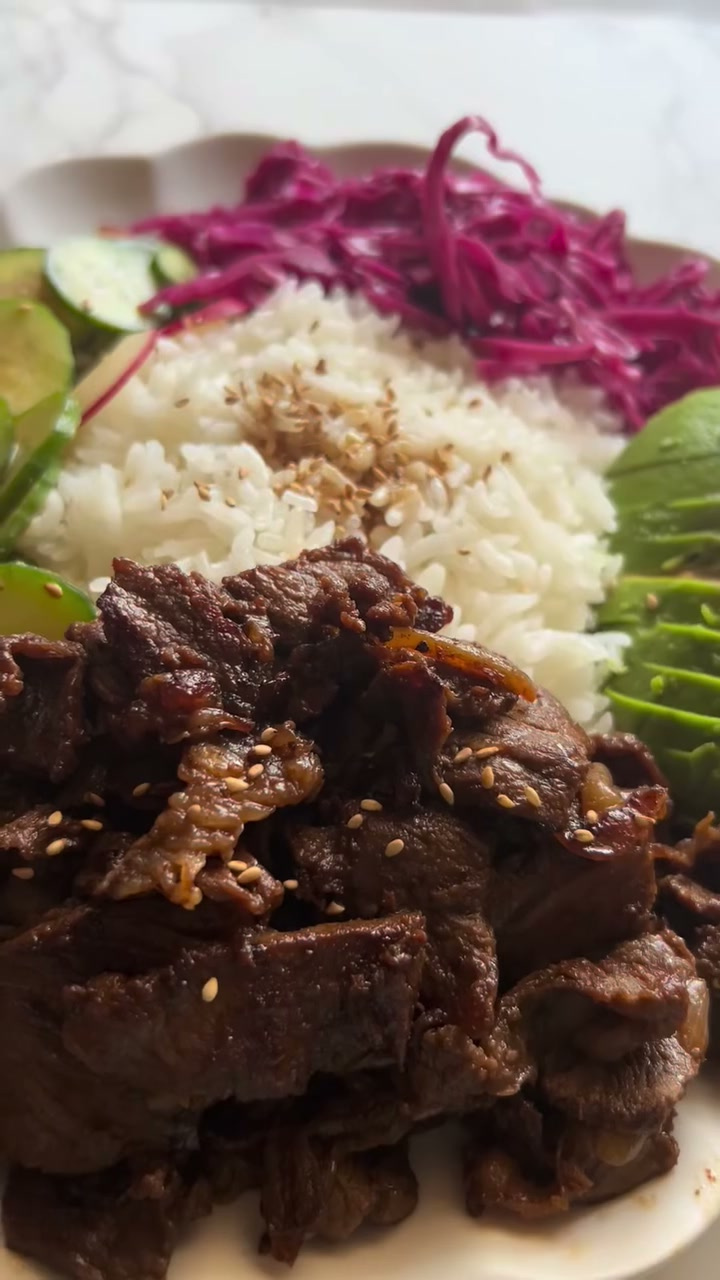 Asian Inspired Beef Rice Bowls