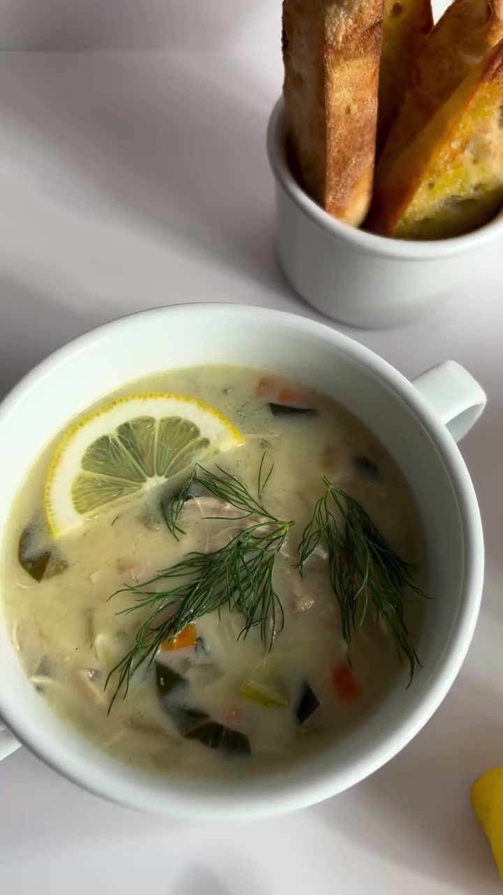 Avgolemono ~ Greek Lemon Chicken Soup