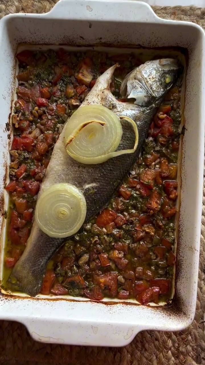 Baked Branzino