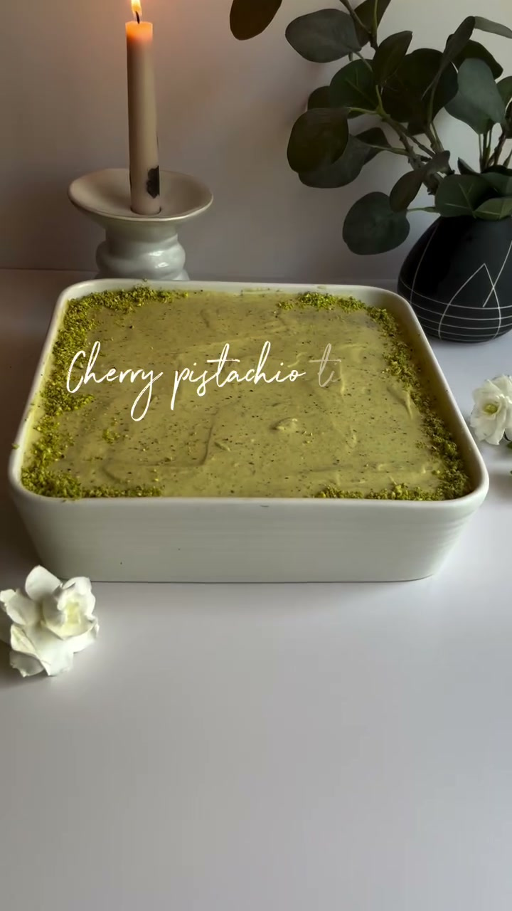 Cherry Pistachio Tiramisu