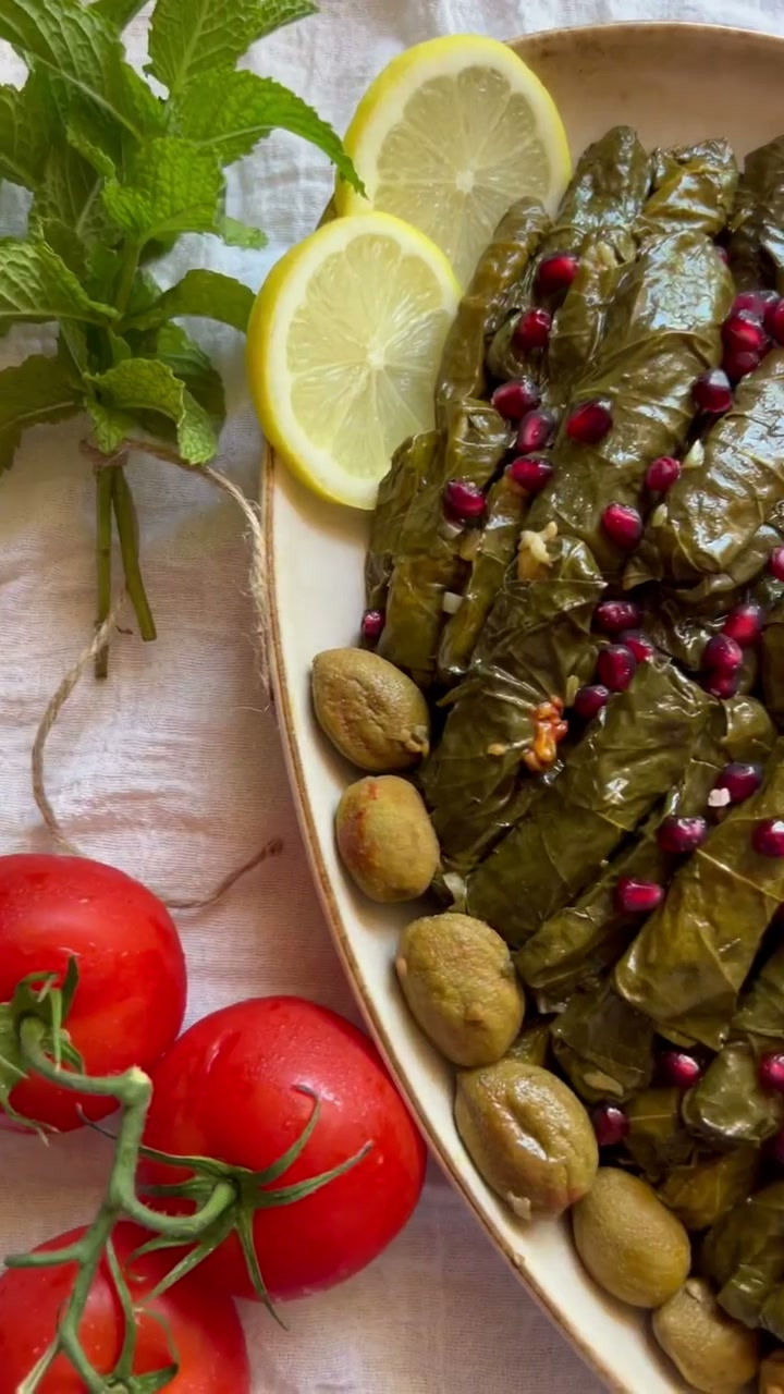 Dawali Bel Zait/ Dolma/ Vegetarian Filled Grape Leaves