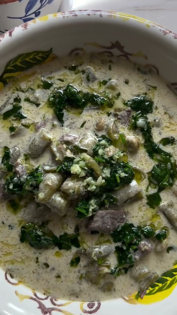 Fava Beans in Yogurt Sauce the Palestinian Way~ فول اخضر مع لبن