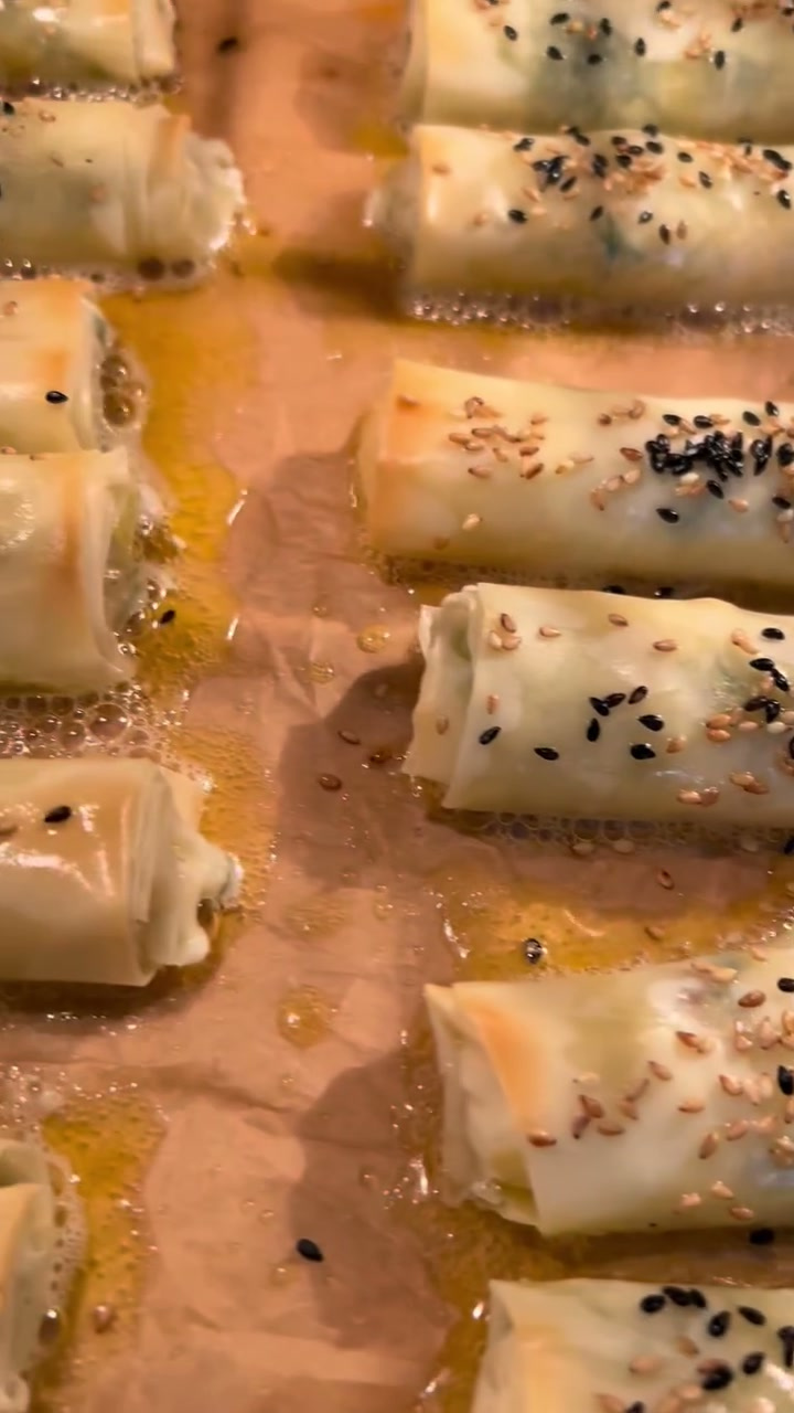 Feta, Mozzarella, and Leek Phyllo Cigars