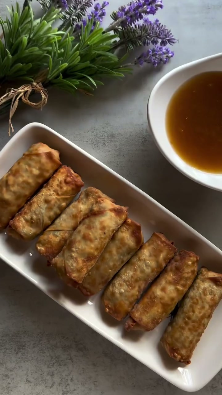 Homemade Egg Rolls with Sweet and Sour Sauce