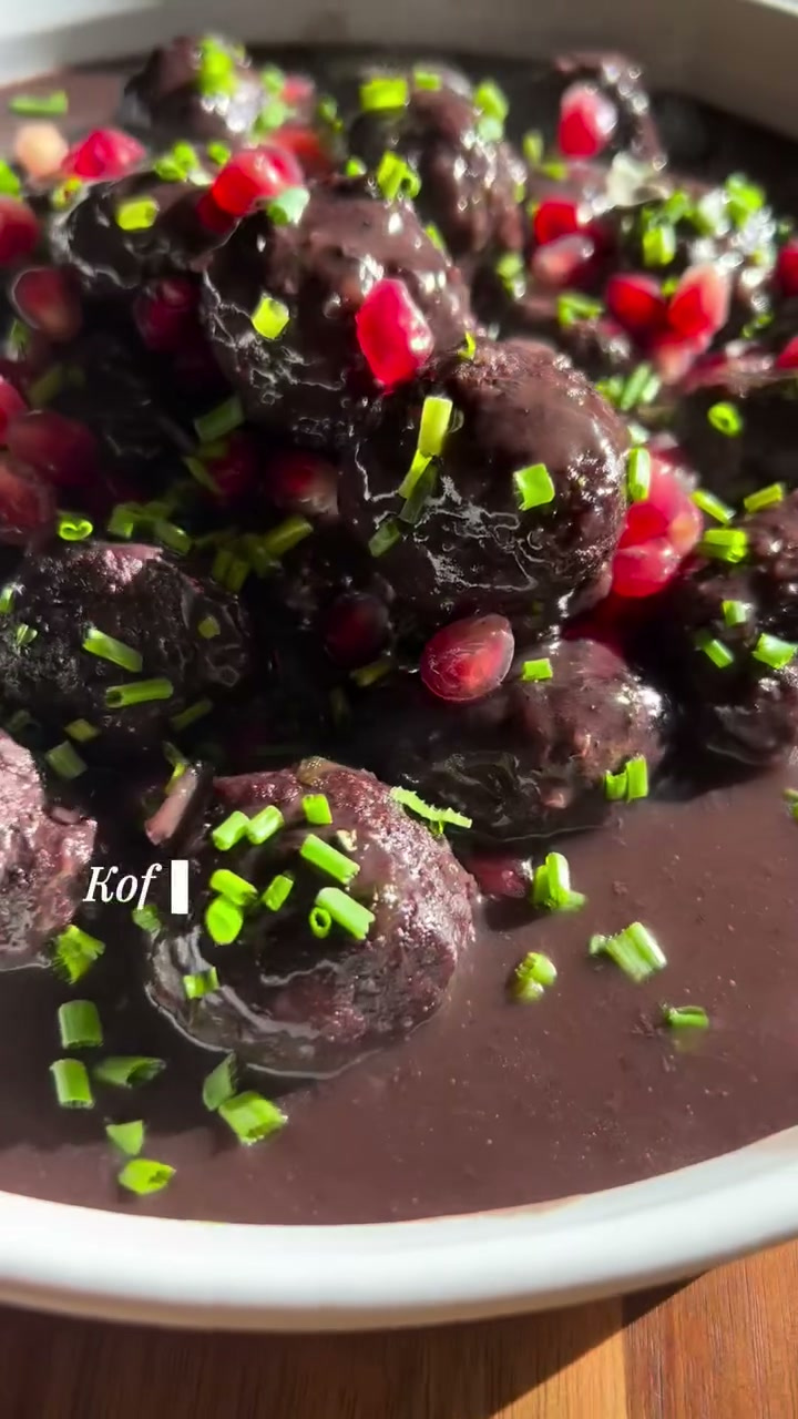 Kofta in Pomegranate Molasses