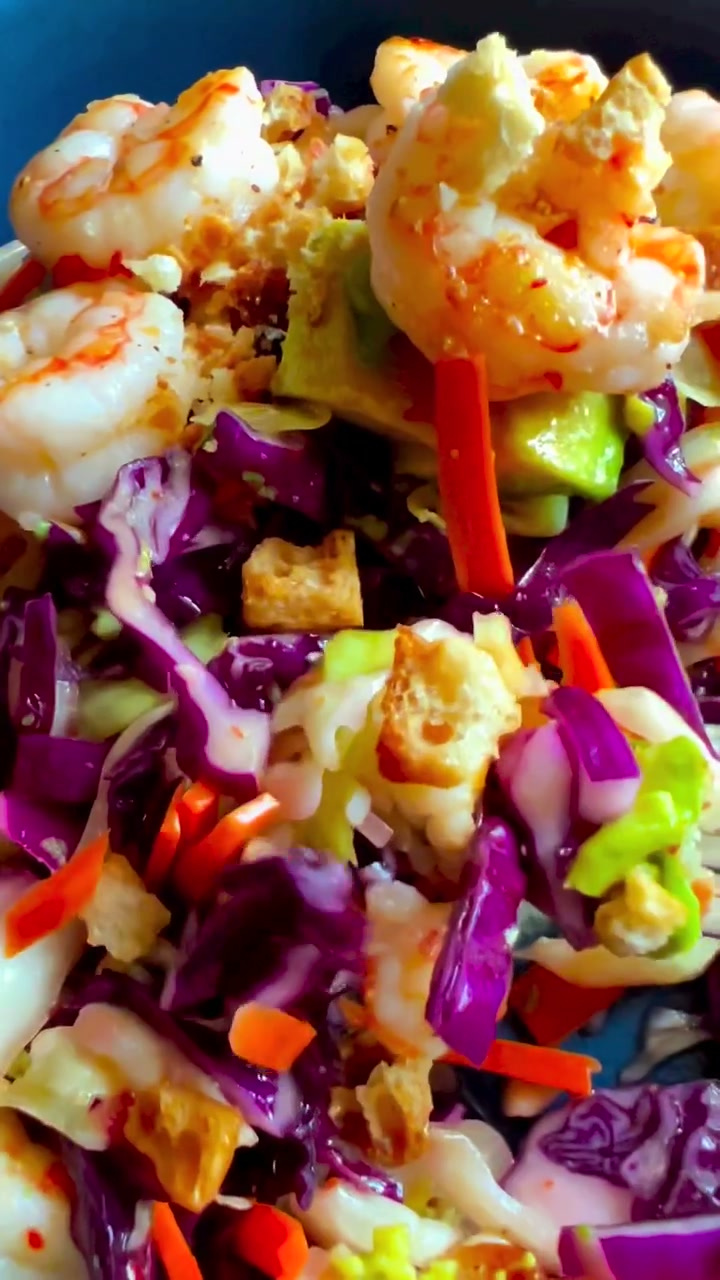 Leftover Vegetable and Shrimp Salad