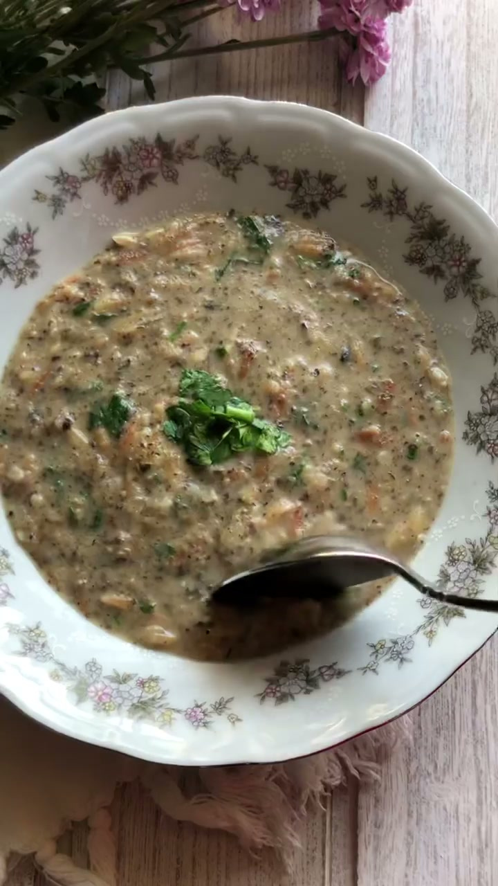Mushroom Orzo Soup