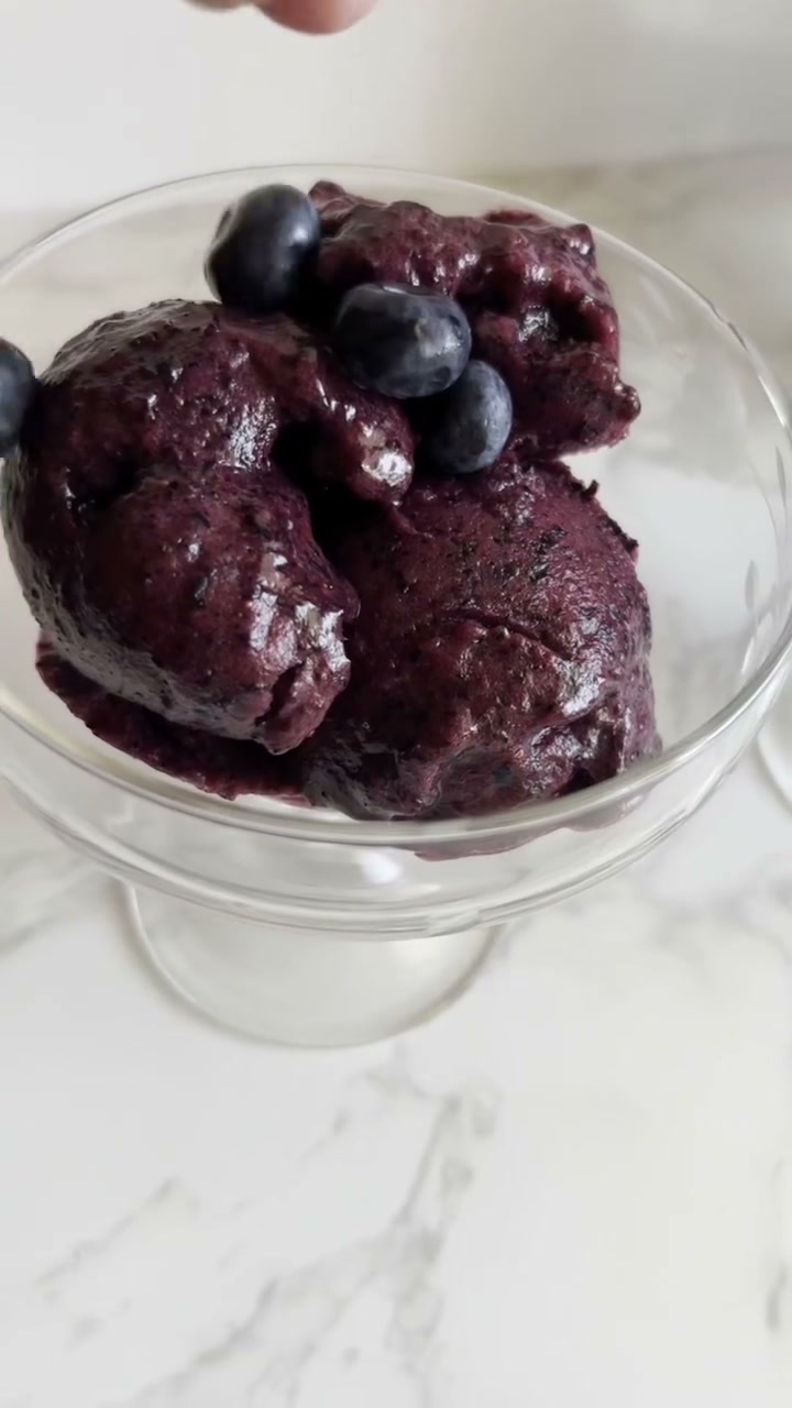 No Churn Blueberry Sorbet