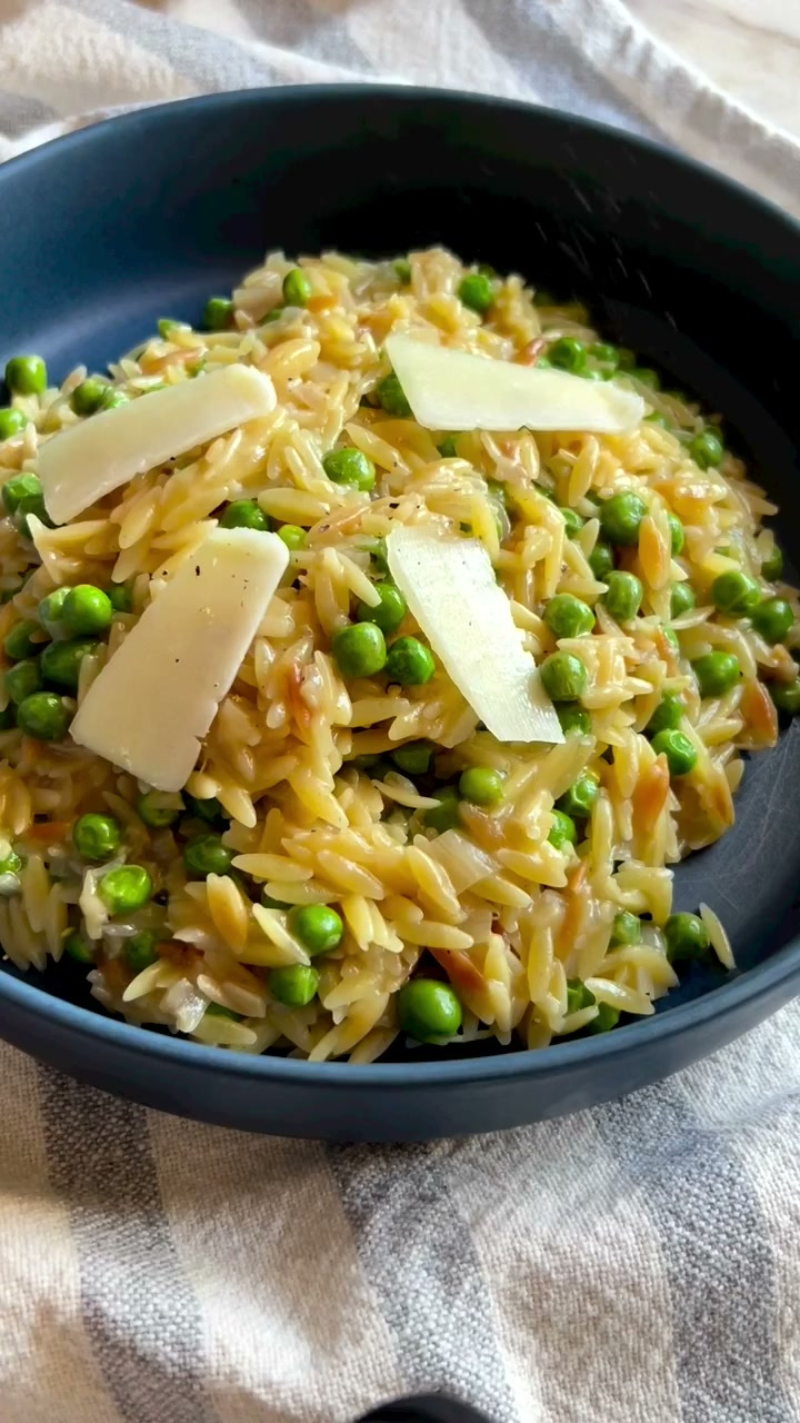 Pea Shallot Orzotto