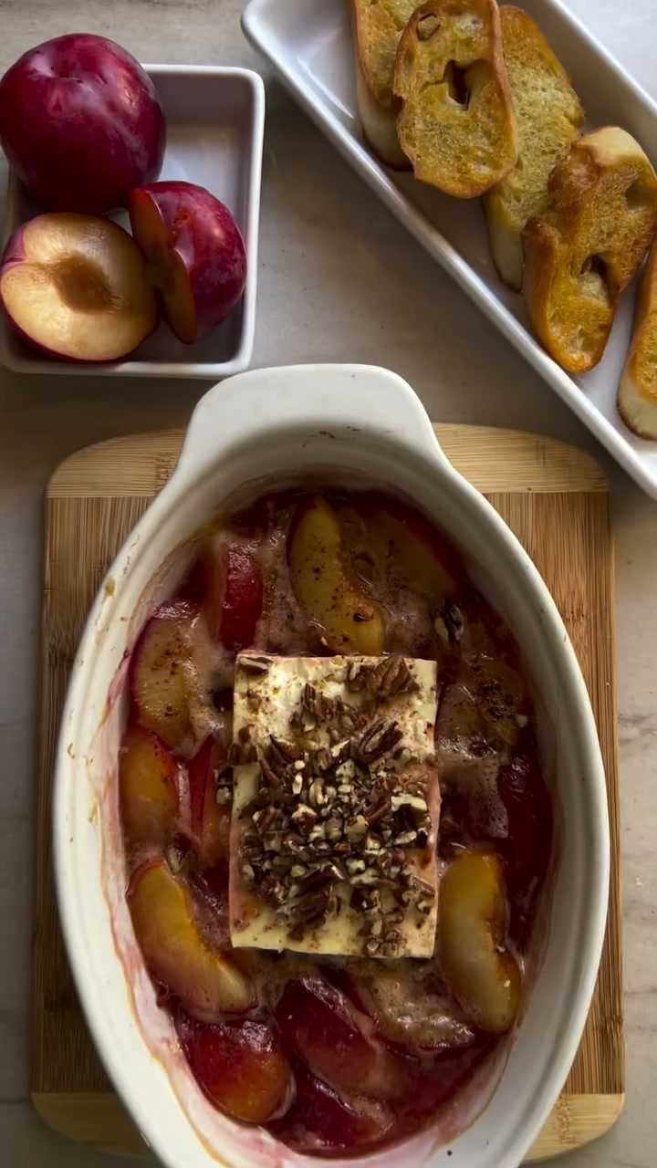 Plum and Cheese Bake