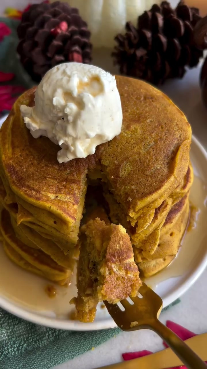 Pumpkin Cloud Pancakes