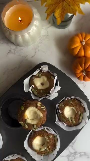 Pumpkin Cream Cheese Muffins