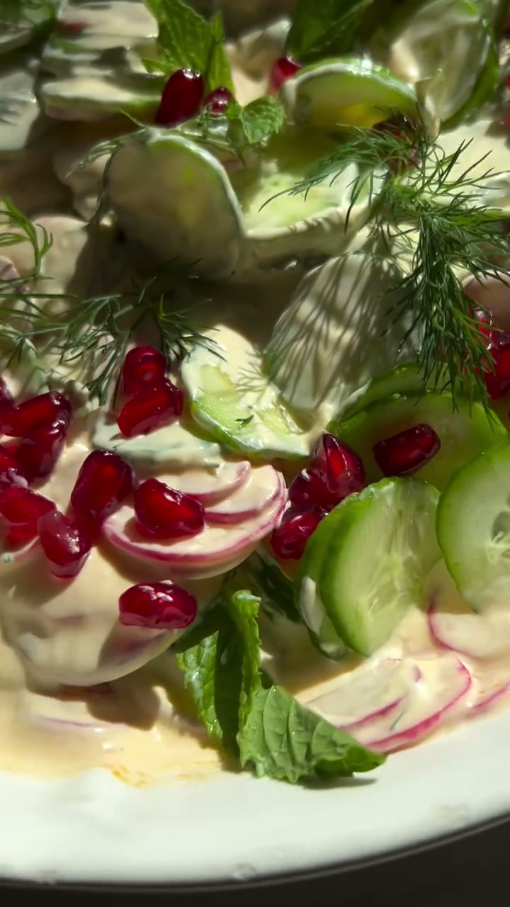 Radish Cucumber Creamy Salad