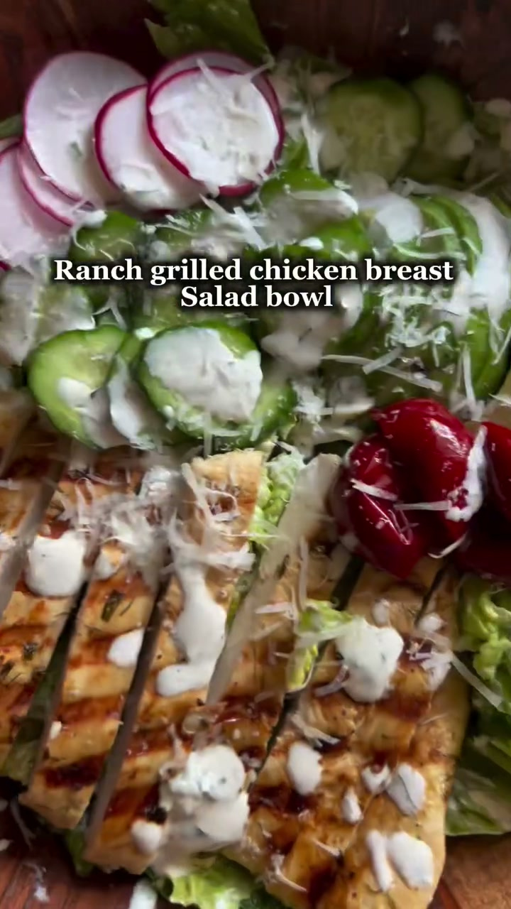 Ranch Dressing Grilled Chicken Salad Bowl