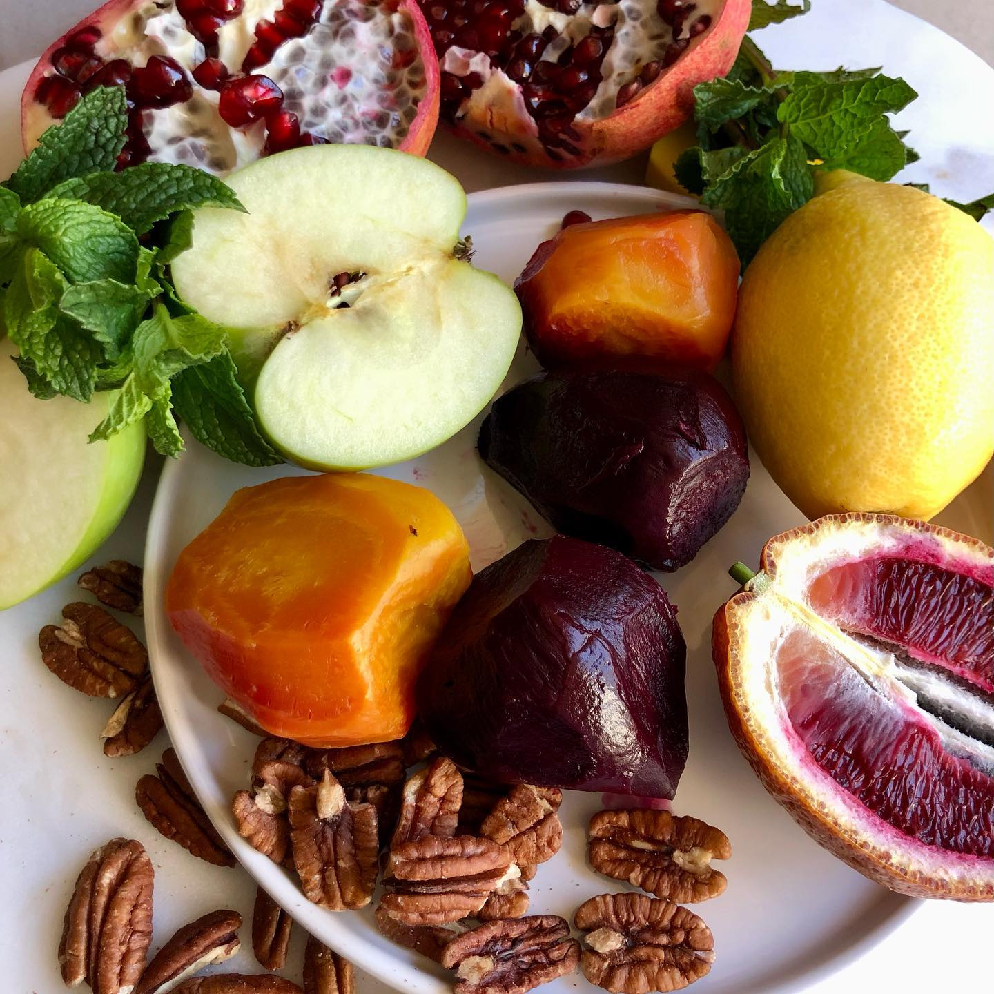 Roasted Minted Beet Salad with Honey Citrus Dressing