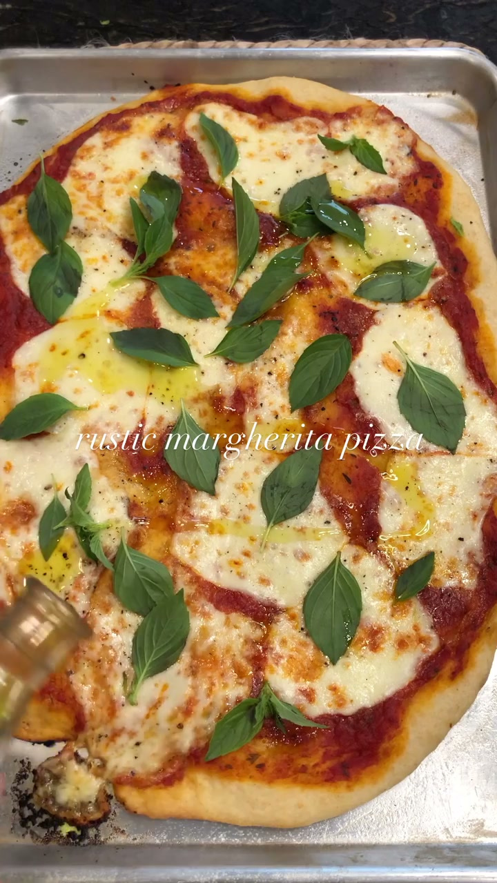 Rustic Margherita Pizza