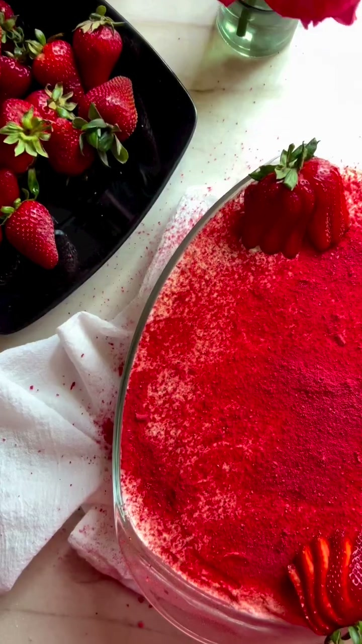 Strawberry & Rose Water Tiramisu
